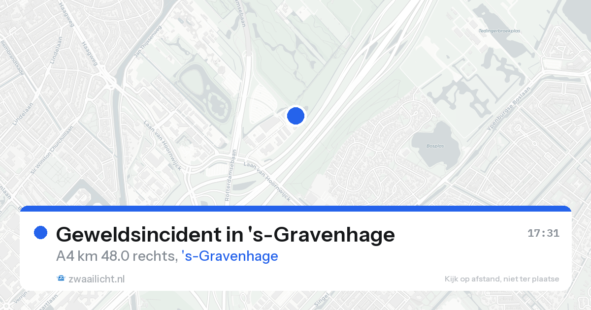 Geweldsincident in 's-Gravenhage — 17 aug 2026