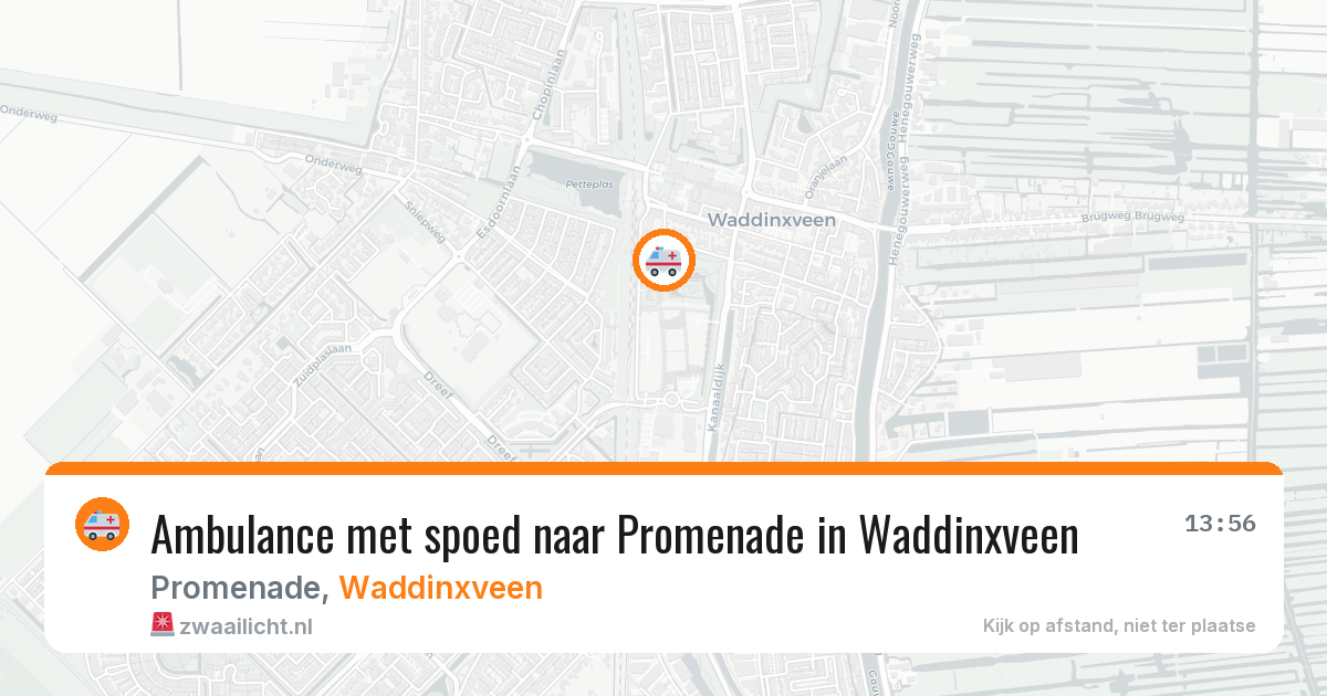 Ambulance met spoed naar Promenade in Waddinxveen — 26 jun 2026