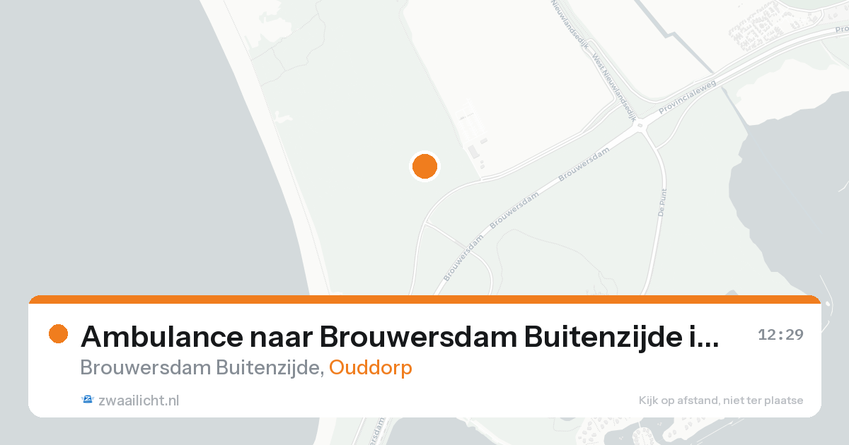 Ambulance naar Brouwersdam Buitenzijde in Ouddorp — 5 jul 2026