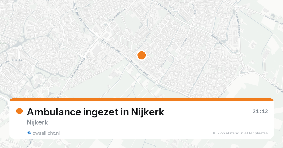 Ambulance ingezet in Nijkerk — 22 aug 2026