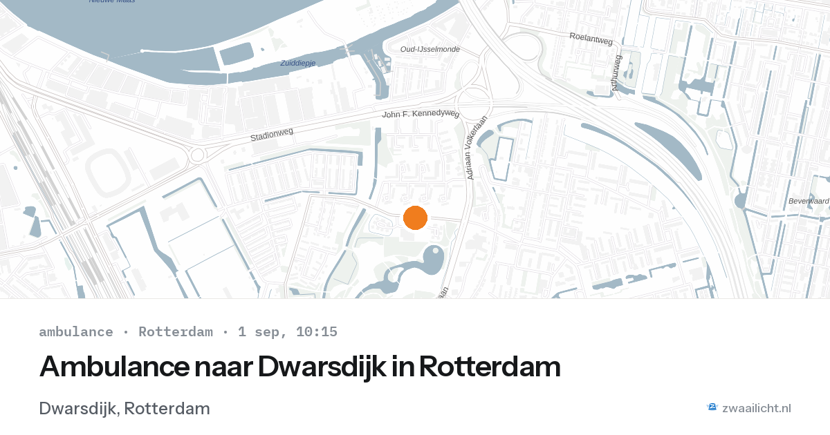 Ambulance naar Dwarsdijk in Rotterdam — 1 sep 2026