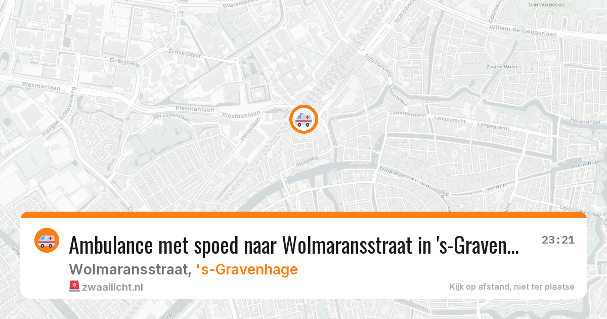 Ambulance met spoed naar Wolmaransstraat in 's-Gravenhage — 22 feb 2026