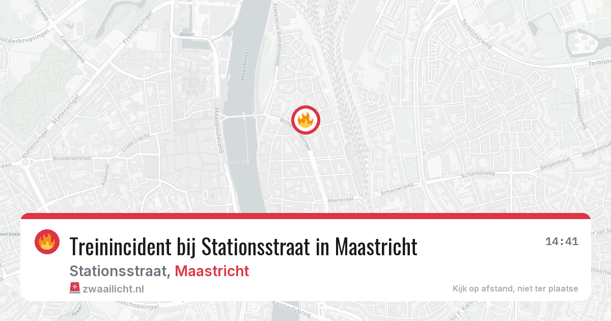Treinincident bij Stationsstraat in Maastricht — 16 jul 2026