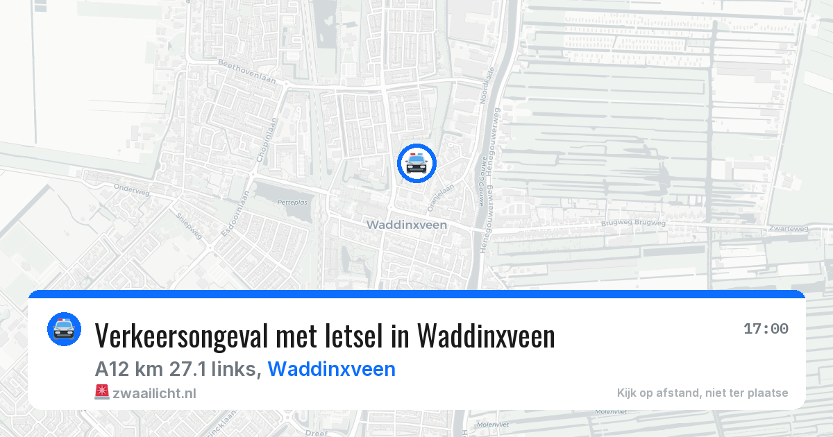 Verkeersongeval met letsel in Waddinxveen — 22 apr 2026