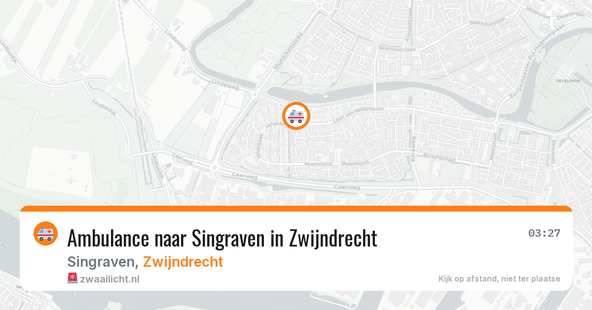 Ambulance naar Singraven in Zwijndrecht — 21 mrt 2026