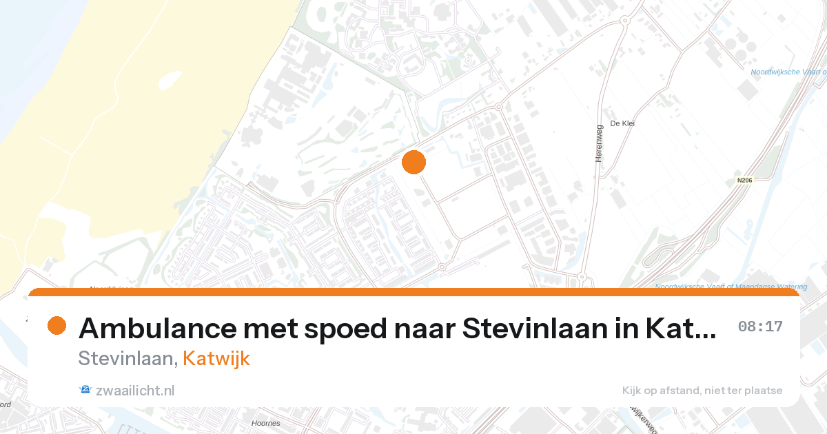 Ambulance met spoed naar Stevinlaan in Katwijk — 9 apr 2026