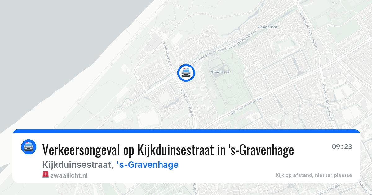 Verkeersongeval op Kijkduinsestraat in 's-Gravenhage — 19 mrt 2026