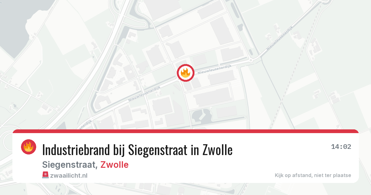 Industriebrand bij Siegenstraat in Zwolle — 23 jun 2026