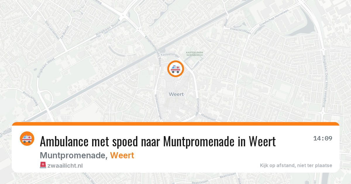 Ambulance met spoed naar Muntpromenade in Weert — 8 jul 2026