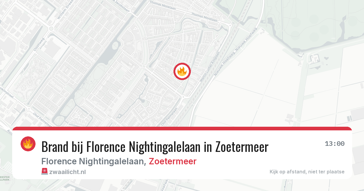 Brand bij Florence Nightingalelaan in Zoetermeer — 7 apr 2026