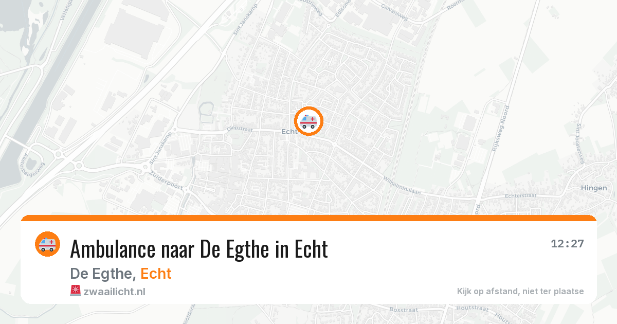 Ambulance naar De Egthe in Echt — 19 jul 2026