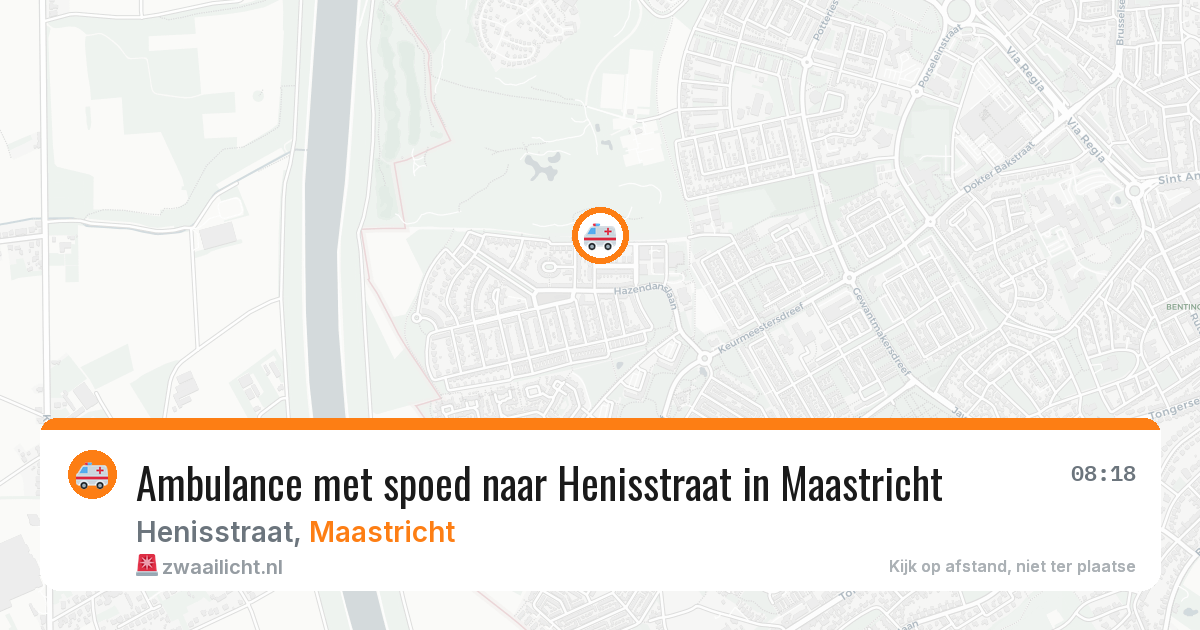 Ambulance met spoed naar Henisstraat in Maastricht — 16 jul 2026