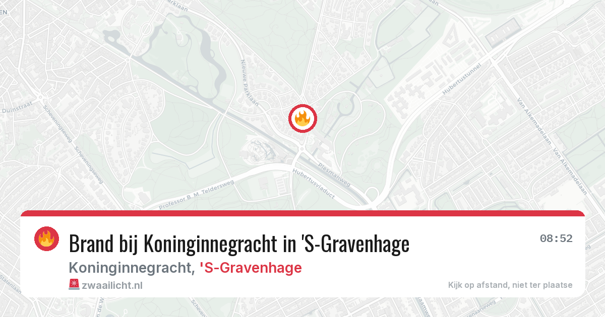 Brand bij Koninginnegracht in 'S-Gravenhage — 22 mrt 2026