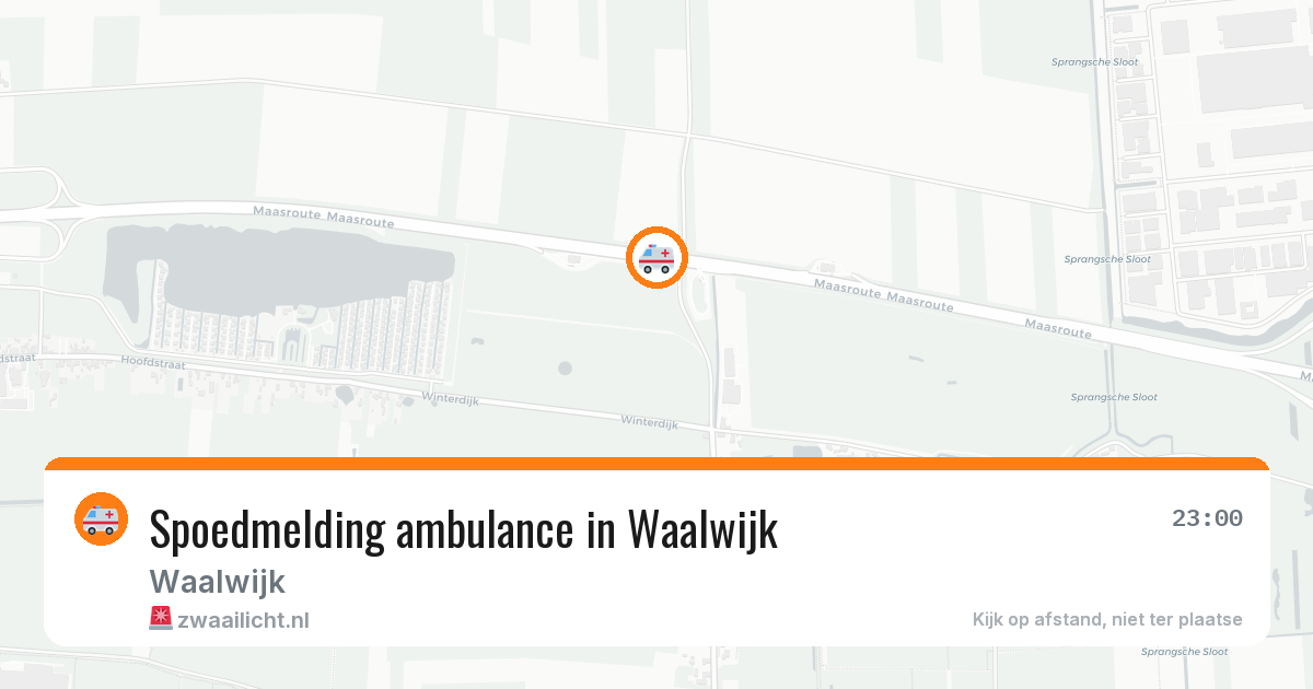 Spoedmelding ambulance in Waalwijk — 10 aug 2026