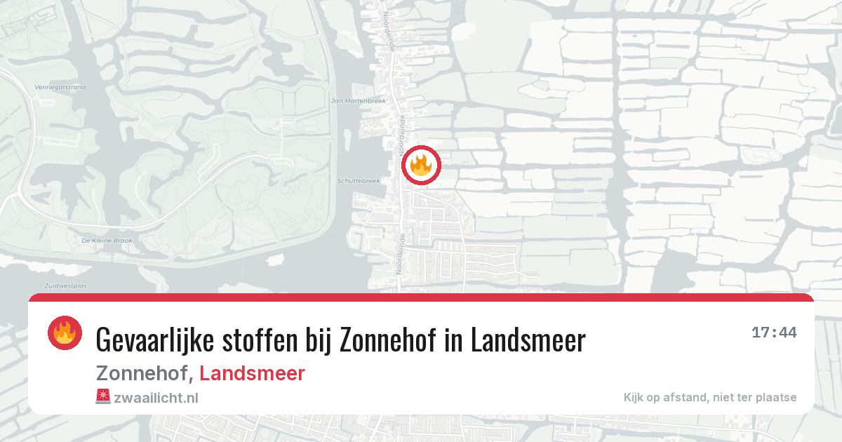 Gevaarlijke stoffen bij Zonnehof in Landsmeer — 14 jun 2026