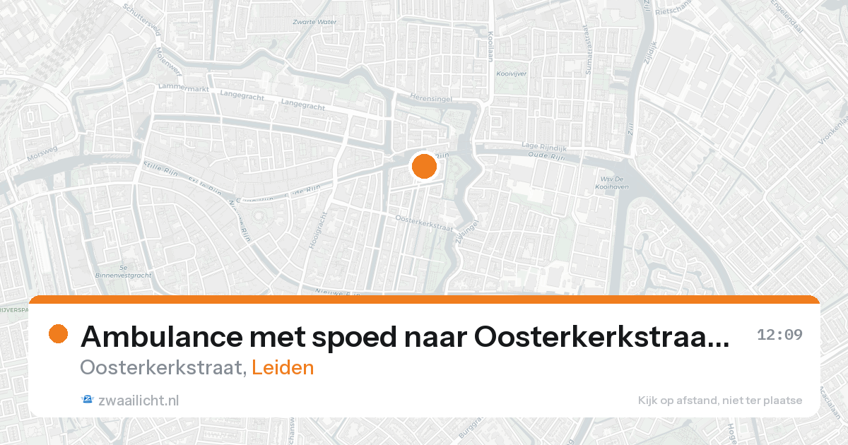 Ambulance met spoed naar Oosterkerkstraat in Leiden — 21 aug 2026