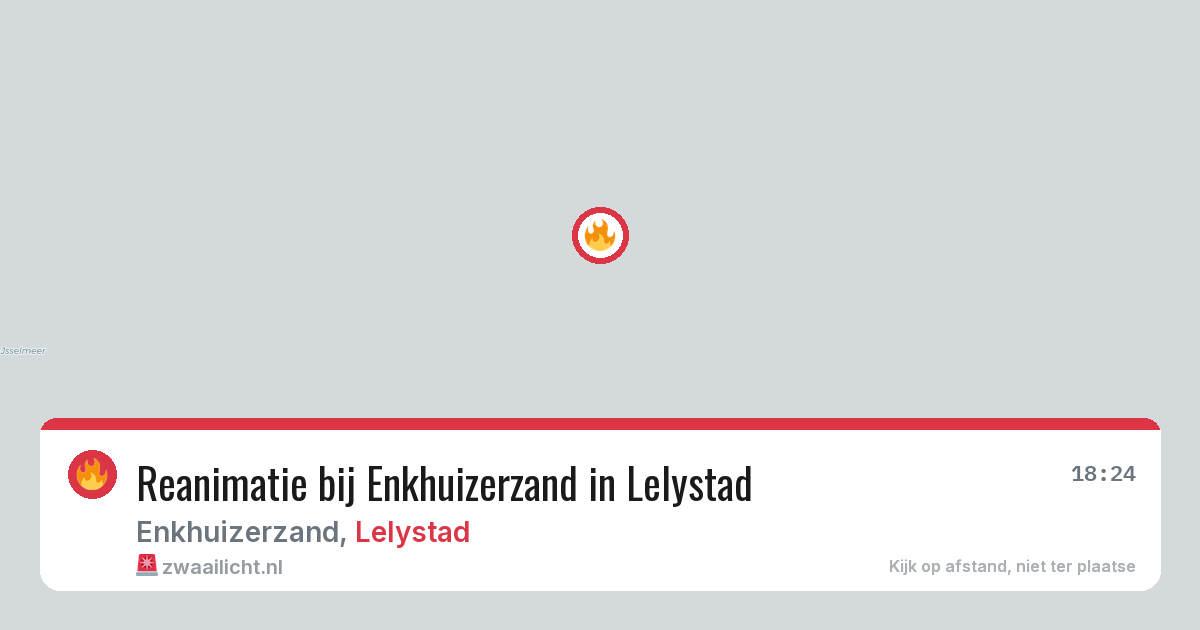 Reanimatie bij Enkhuizerzand in Lelystad — 4 aug 2026