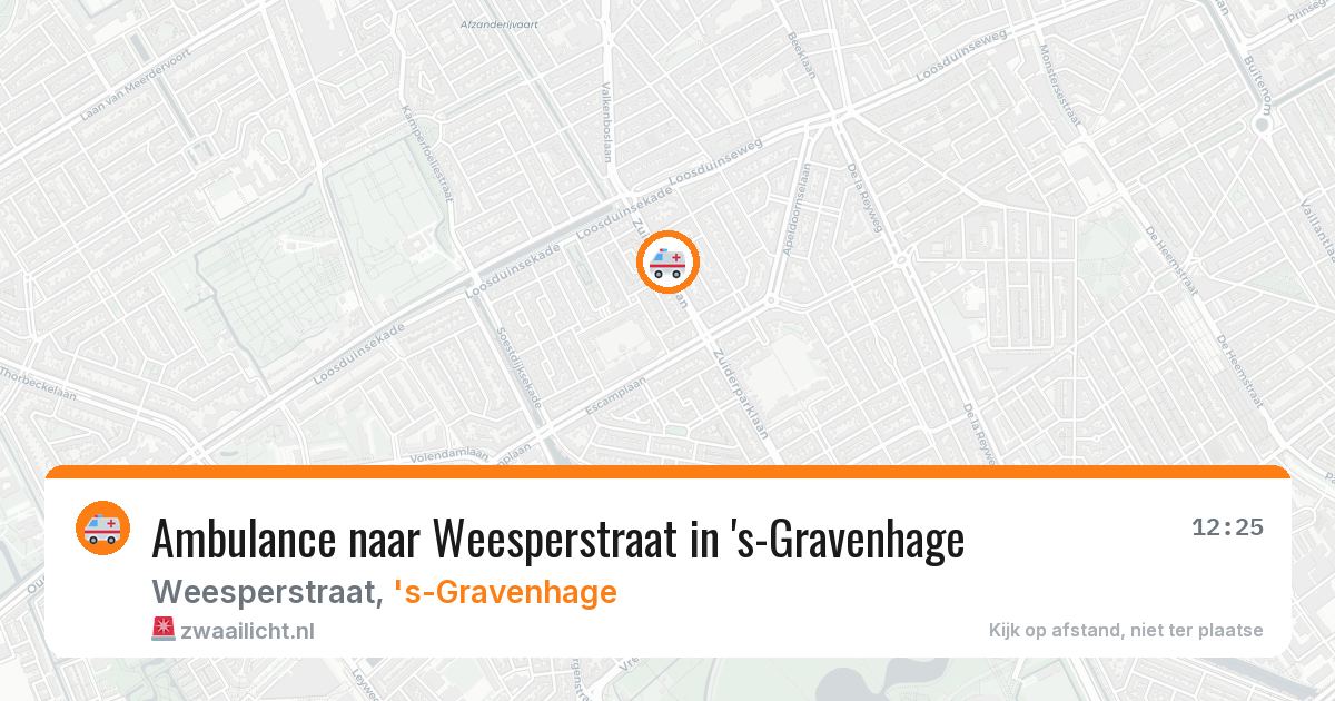 Ambulance naar Weesperstraat in 's-Gravenhage — 29 jun 2026