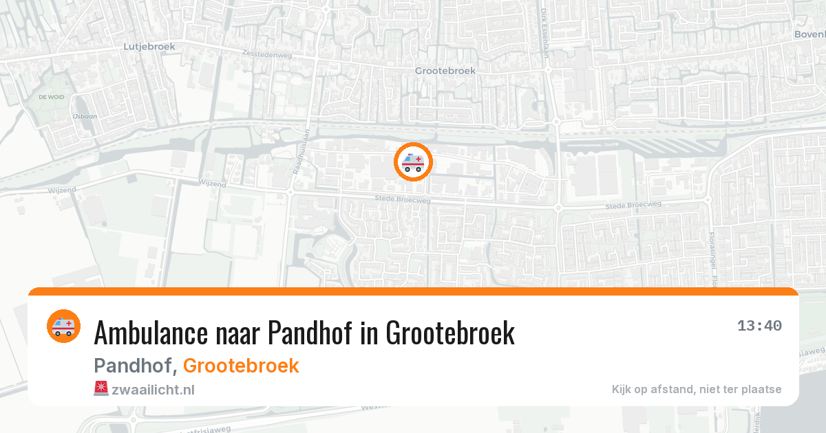 Ambulance naar Pandhof in Grootebroek — 7 feb 2026
