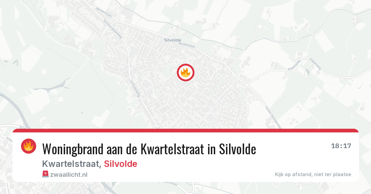 Woningbrand aan de Kwartelstraat in Silvolde — 3 apr 2026