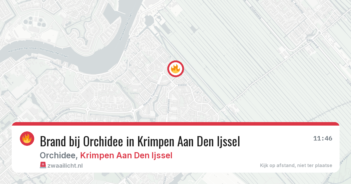 Brand bij Orchidee in Krimpen Aan Den Ijssel — 1 aug 2026