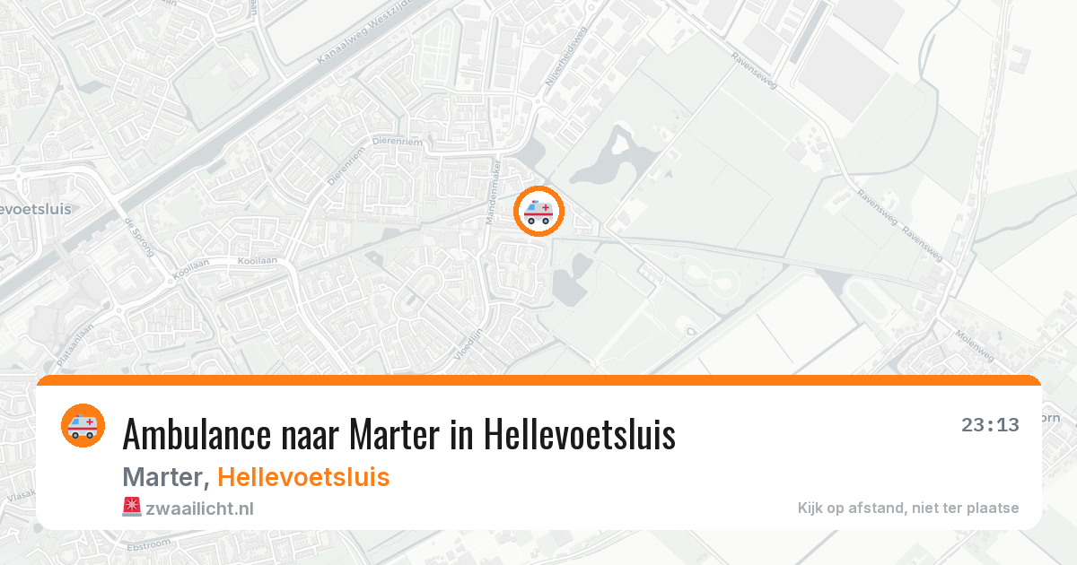 Ambulance naar Marter in Hellevoetsluis — 9 mei 2026