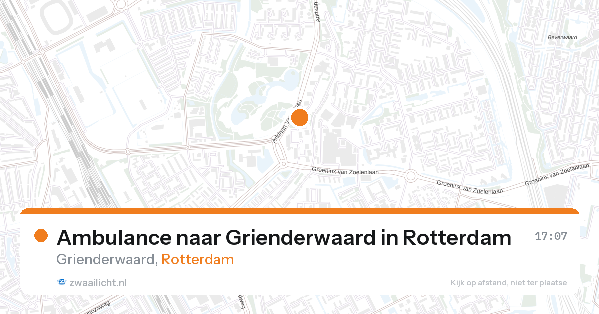 Ambulance naar Grienderwaard in Rotterdam — 27 aug 2026