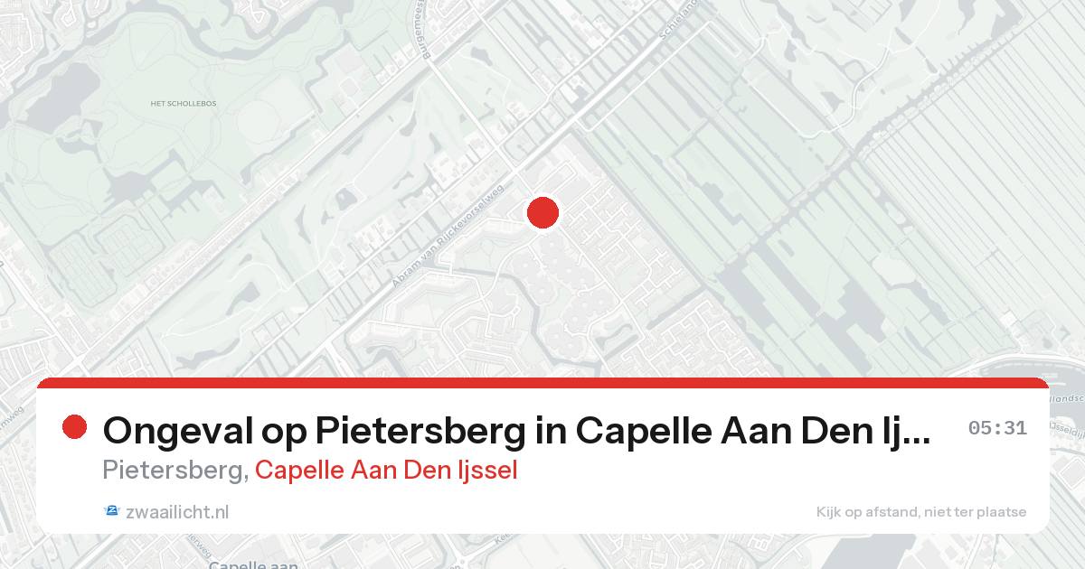 Ongeval op Pietersberg in Capelle Aan Den Ijssel — 25 aug 2026
