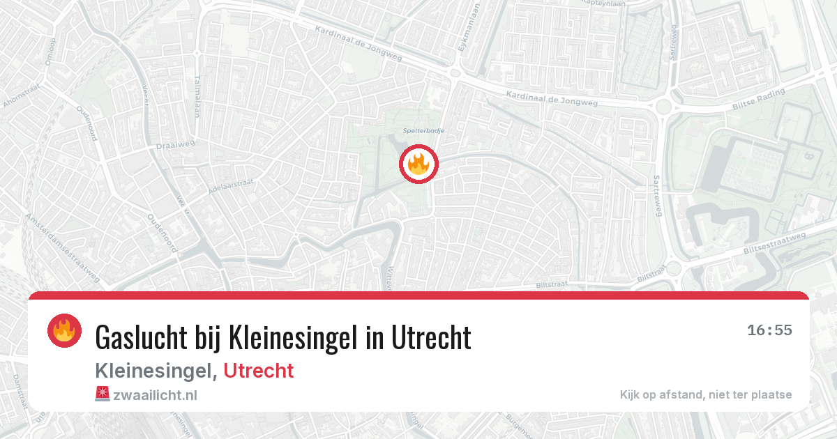 Gaslucht bij Kleinesingel in Utrecht — 10 jun 2026