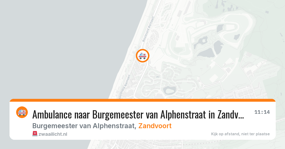Ambulance naar Burgemeester van Alphenstraat in Zandvoort — 11 aug 2026