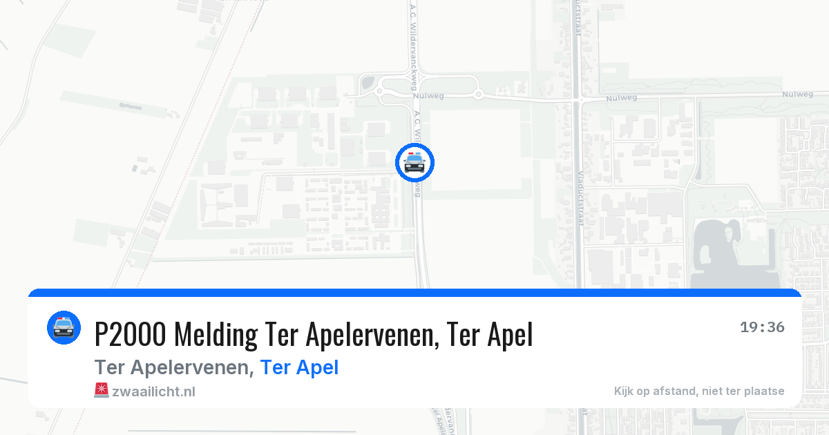 P2000 Melding Ter Apelervenen, Ter Apel — 2 aug 2026