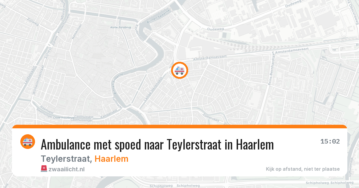 Ambulance met spoed naar Teylerstraat in Haarlem — 6 jun 2026