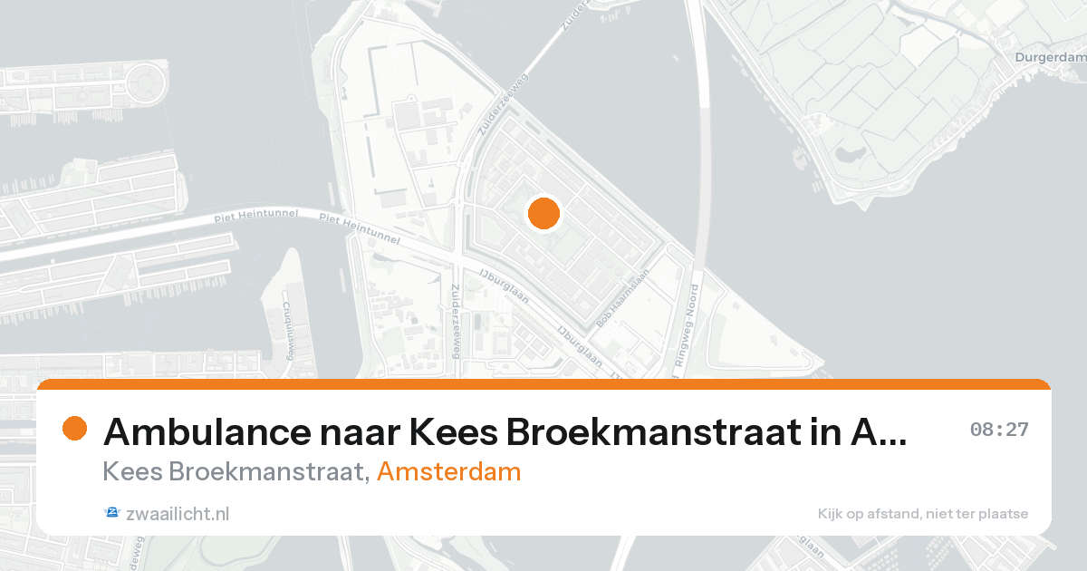 Ambulance naar Kees Broekmanstraat in Amsterdam — 31 mei 2026
