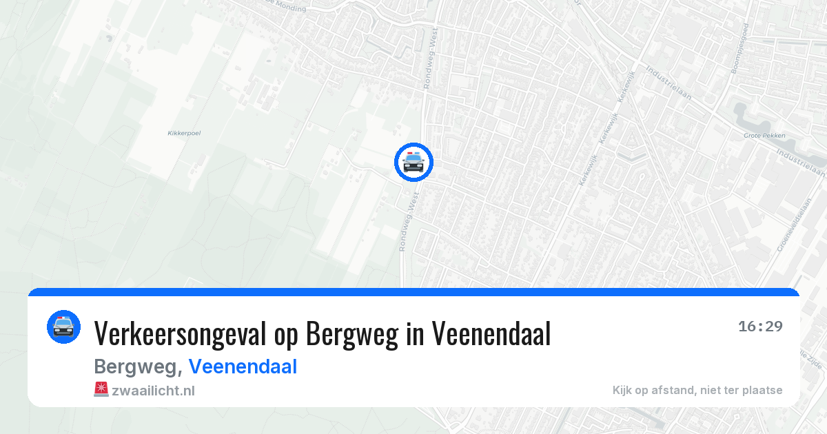 Verkeersongeval op Bergweg in Veenendaal — 22 mrt 2026