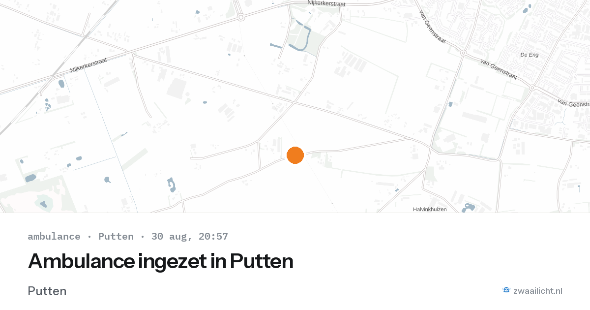 Ambulance ingezet in Putten — 30 aug 2026