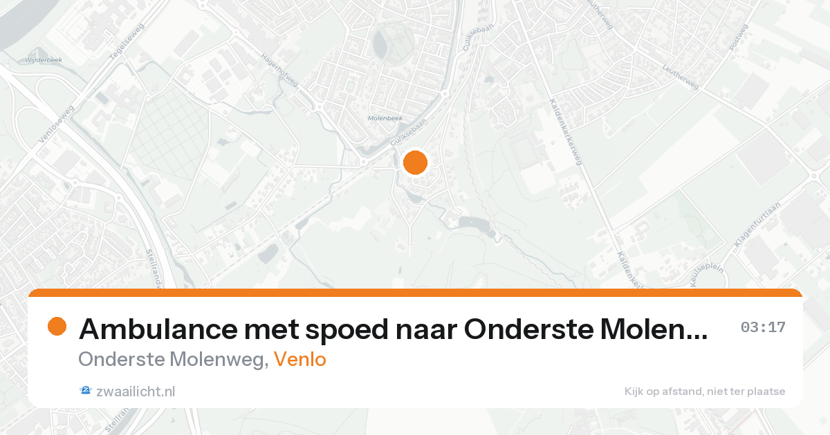 Ambulance met spoed naar Onderste Molenweg in Venlo — 22 aug 2026