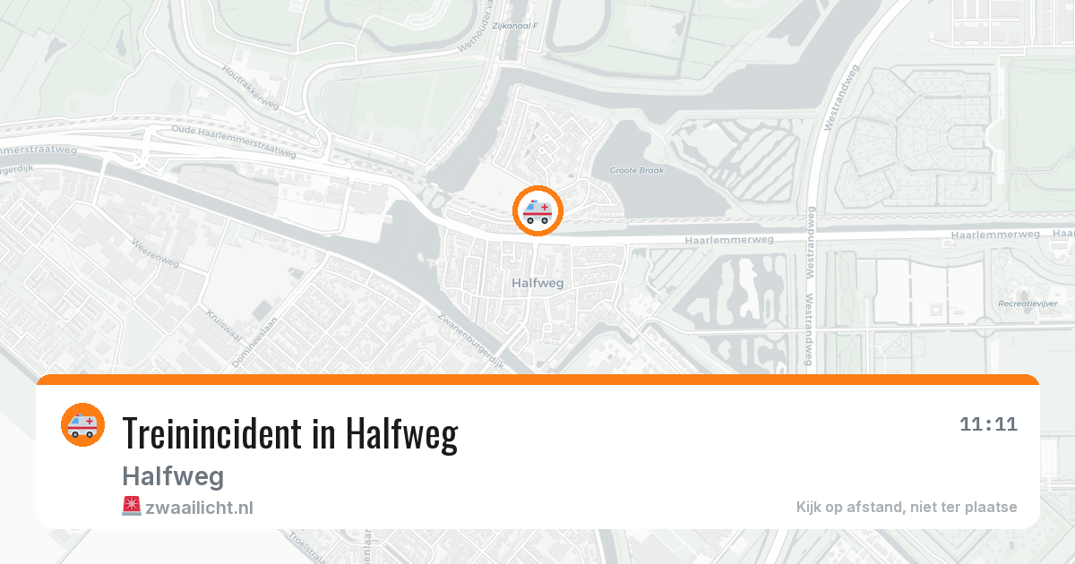 Treinincident in Halfweg — 29 jun 2026