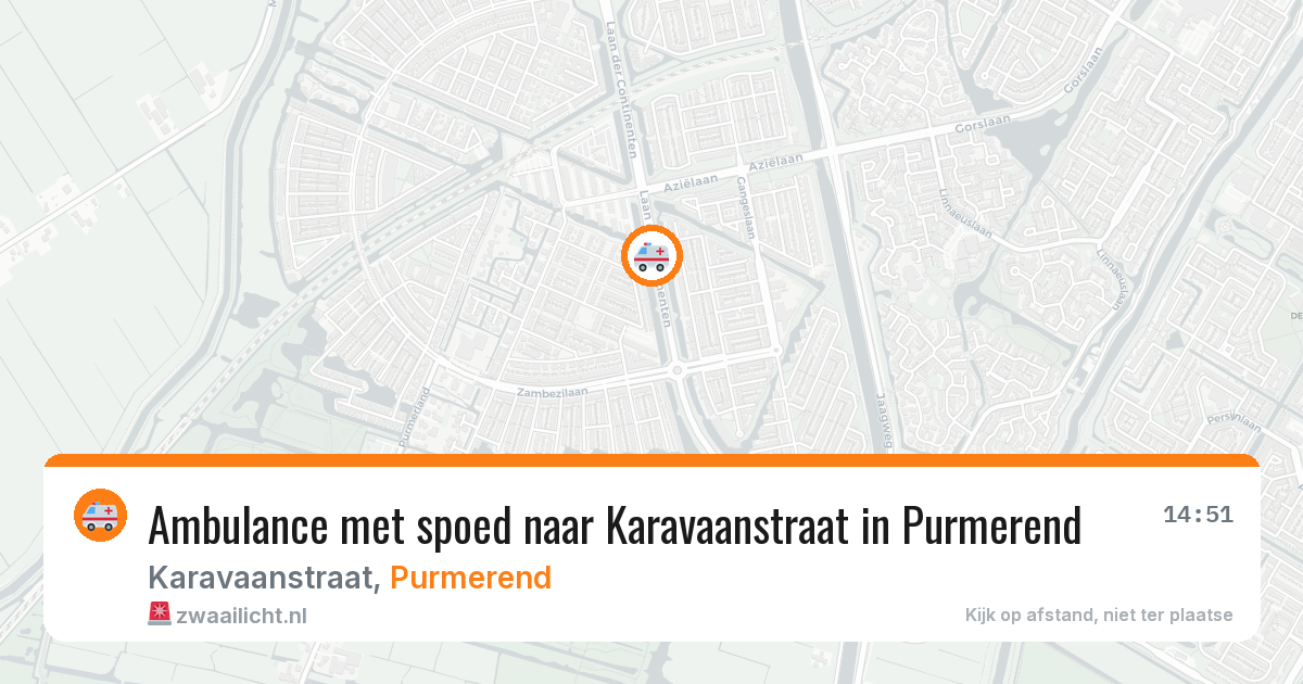 Ambulance met spoed naar Karavaanstraat in Purmerend — 31 mrt 2026