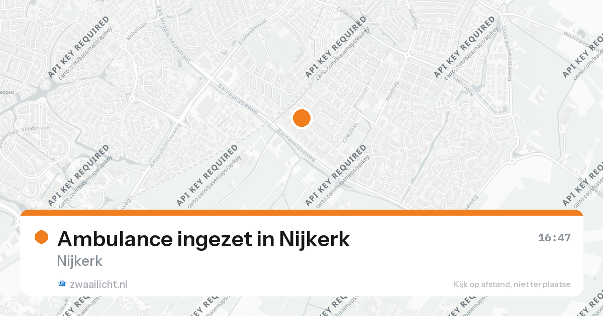 Ambulance ingezet in Nijkerk — 26 aug 2026