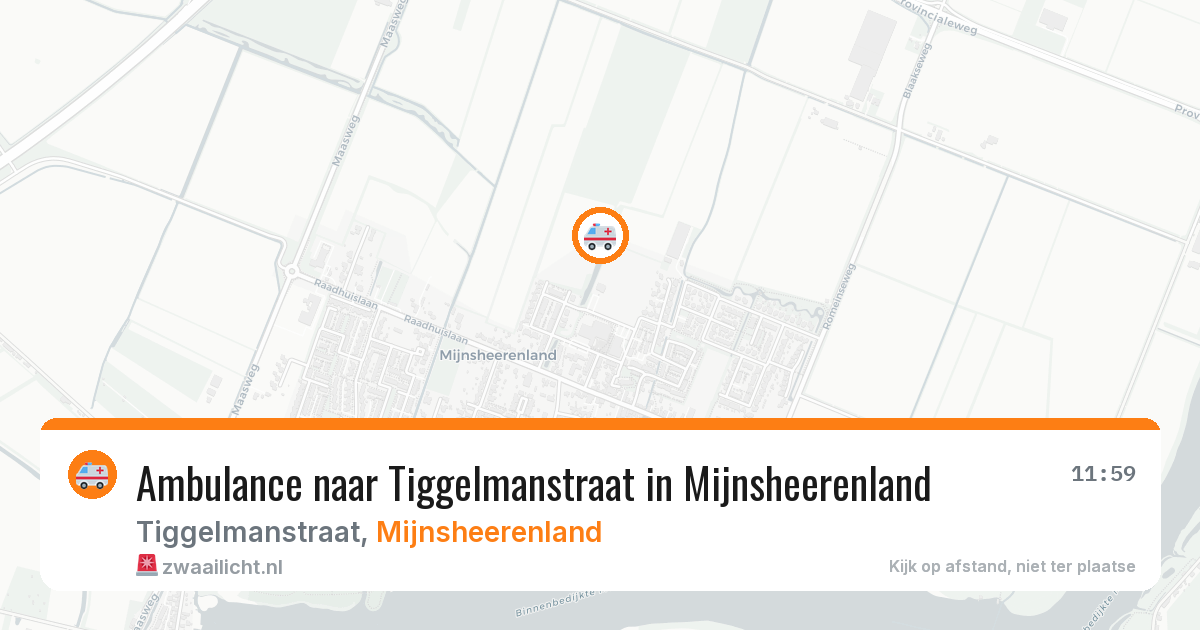Ambulance naar Tiggelmanstraat in Mijnsheerenland — 23 mei 2026