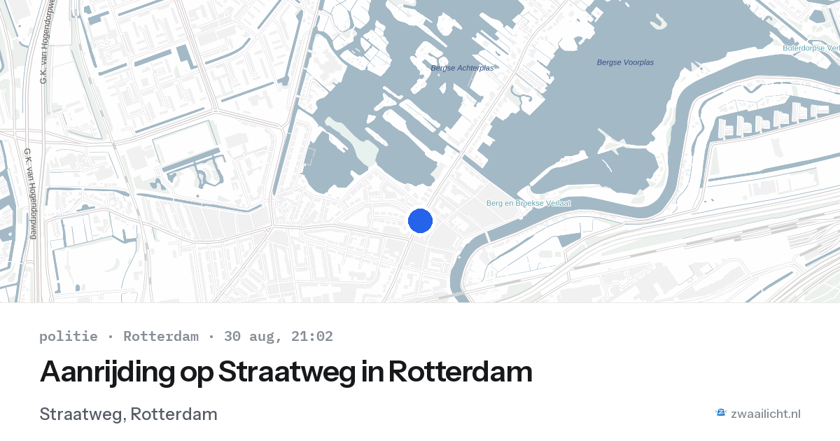 Aanrijding op Straatweg in Rotterdam — 30 aug 2026