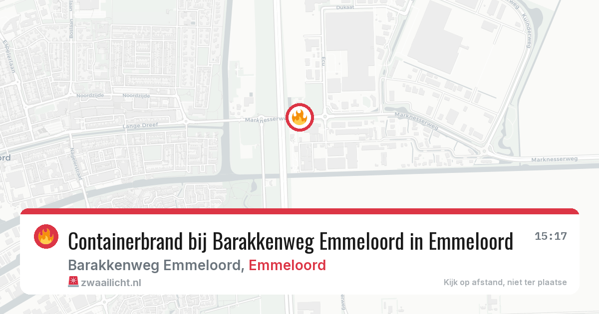 Containerbrand bij Barakkenweg Emmeloord in Emmeloord — 31 jul 2026
