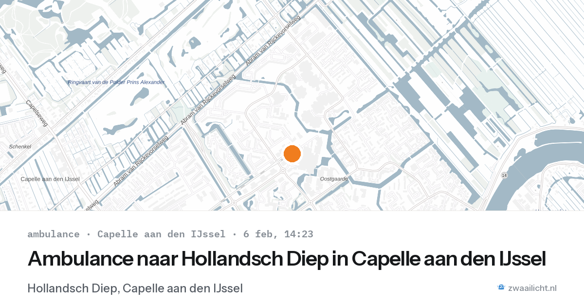 Ambulance naar Hollandsch Diep in Capelle aan den IJssel — 6 feb 2026