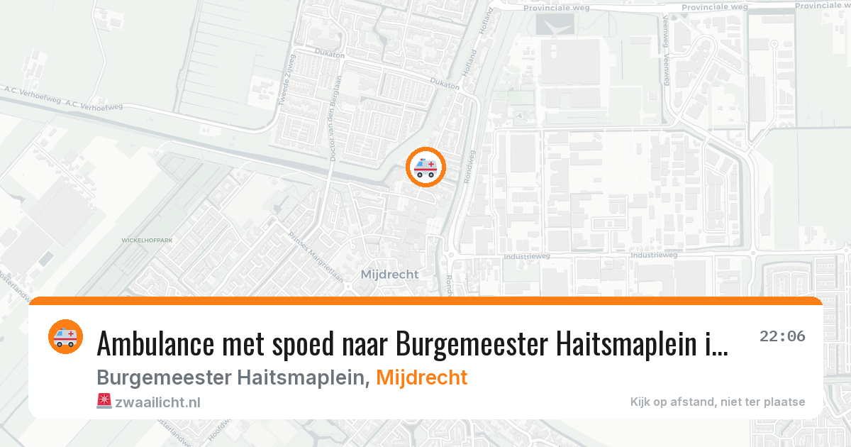 Ambulance met spoed naar Burgemeester Haitsmaplein in Mijdrecht — 11 feb 2026