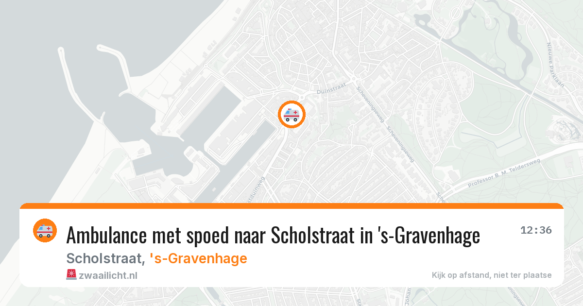 Ambulance met spoed naar Scholstraat in 's-Gravenhage — 14 aug 2026