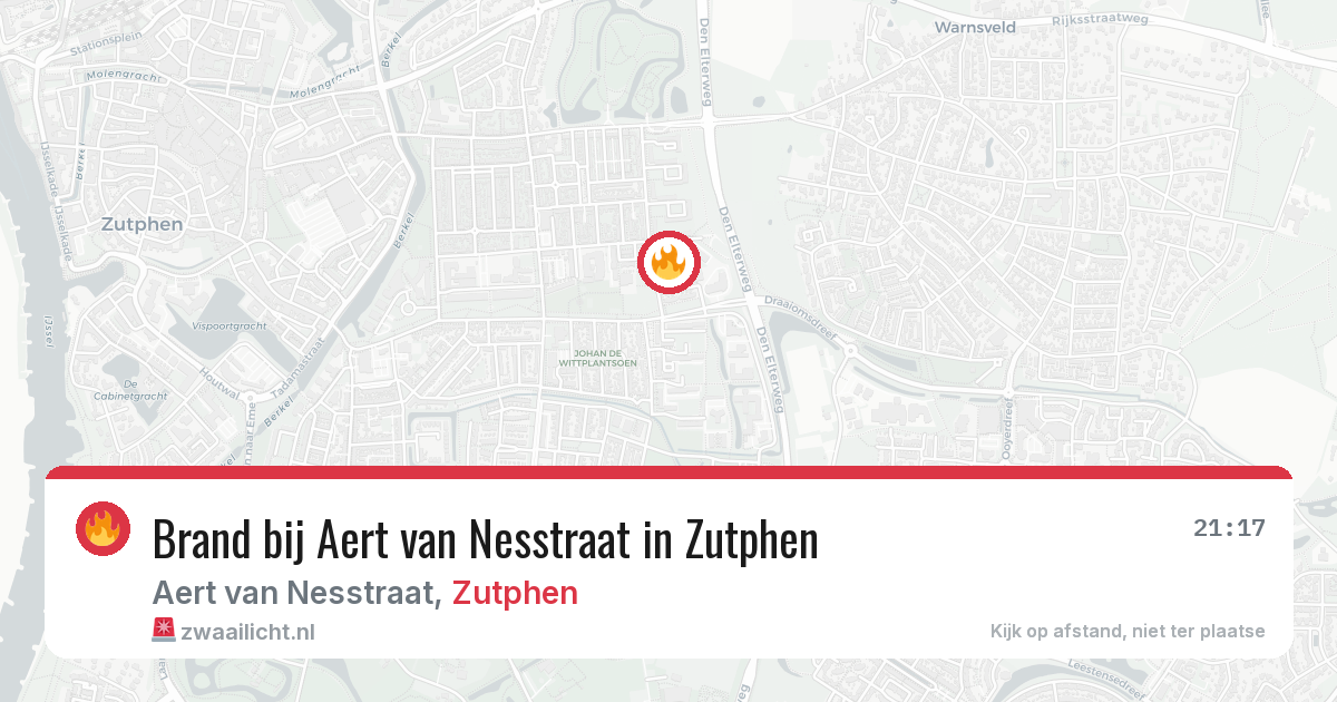 Brand bij Aert van Nesstraat in Zutphen — 18 jun 2026