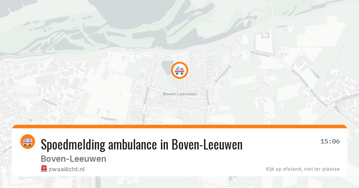 Spoedmelding ambulance in Boven-Leeuwen — 6 aug 2026