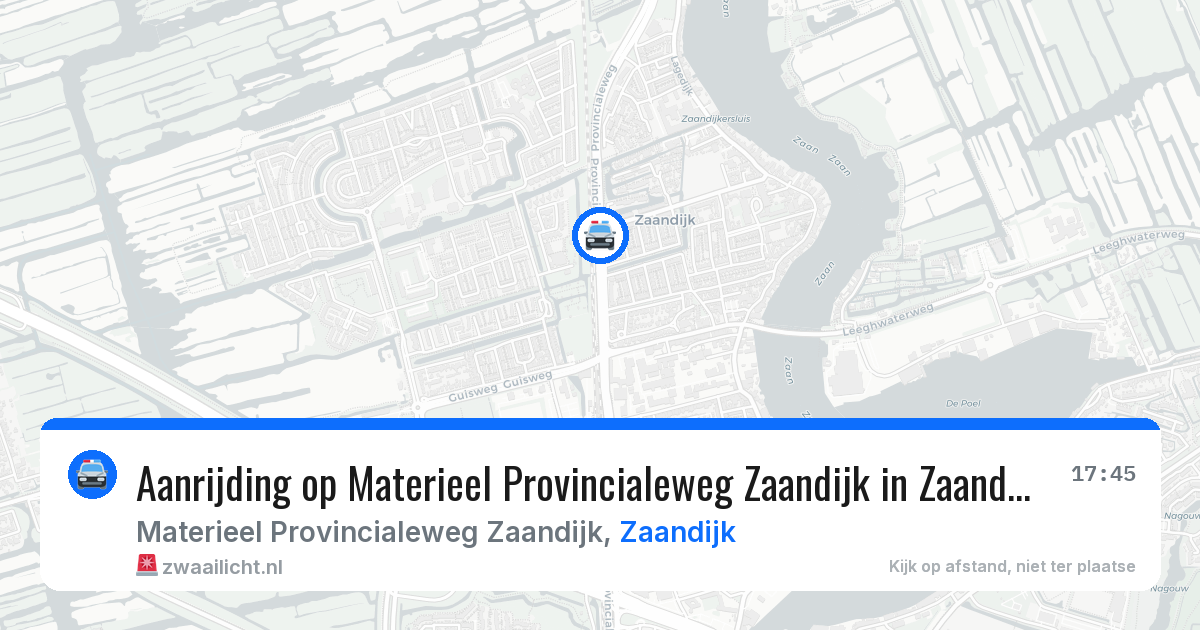Aanrijding op Materieel Provincialeweg Zaandijk in Zaandijk — 29 mei 2026