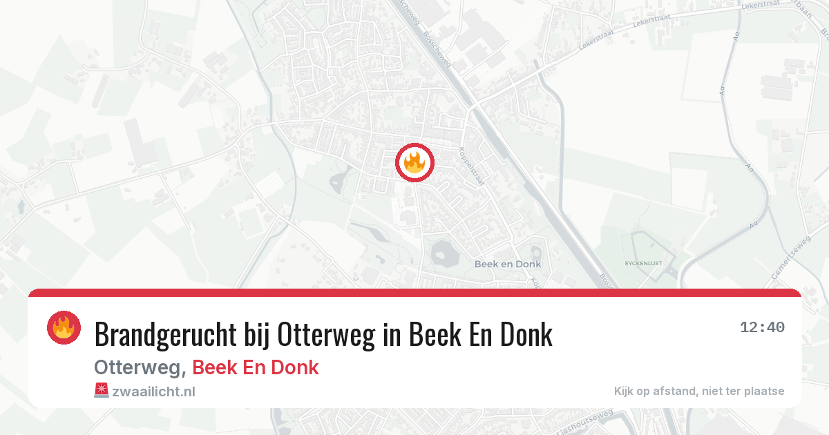 Brandgerucht bij Otterweg in Beek En Donk — 20 mei 2026