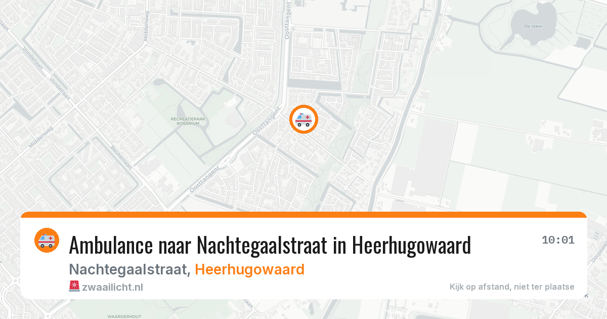 Ambulance naar Nachtegaalstraat in Heerhugowaard — 18 mei 2026